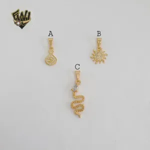 (1-2112) Gold Laminate - Small Zircon Pendants - BGF