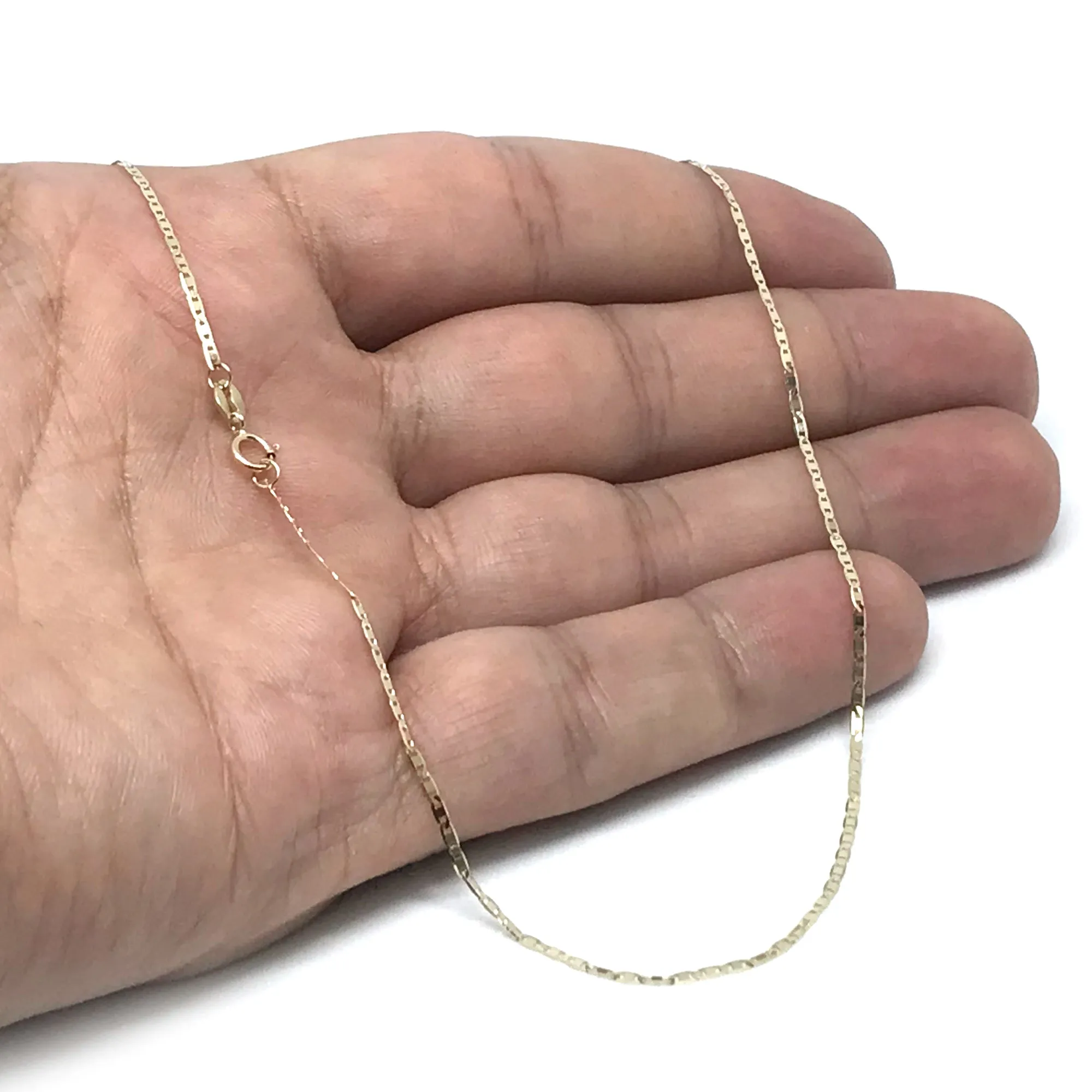 10k Yellow Gold Mariner Link Chain Necklace, 1.2mm