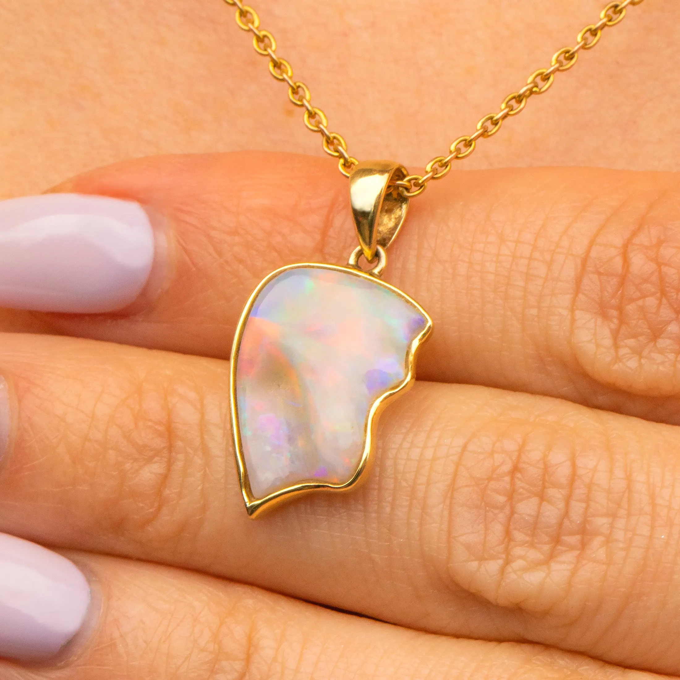 14ct Gold Opal "Cloud" Pendant