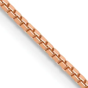 14KT Rose Gold 24-inch 1MM Lobster Clasp Box Chain