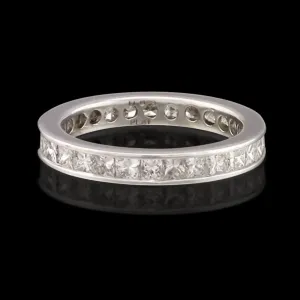 3.48 Carat Total Weight Princess Cut Diamond Eternity Band