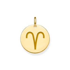 9CT GOLD ARIES ZODIAC PENDANT