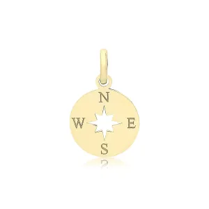 9CT GOLD COMPASS PENDANT