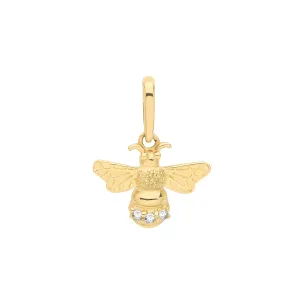 9CT GOLD CZ BEE CHARM