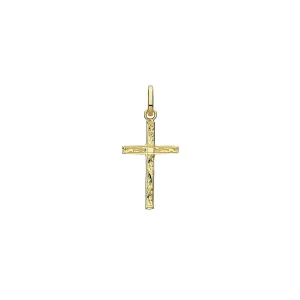 9CT GOLD ENGRAVED CROSS PENDANT