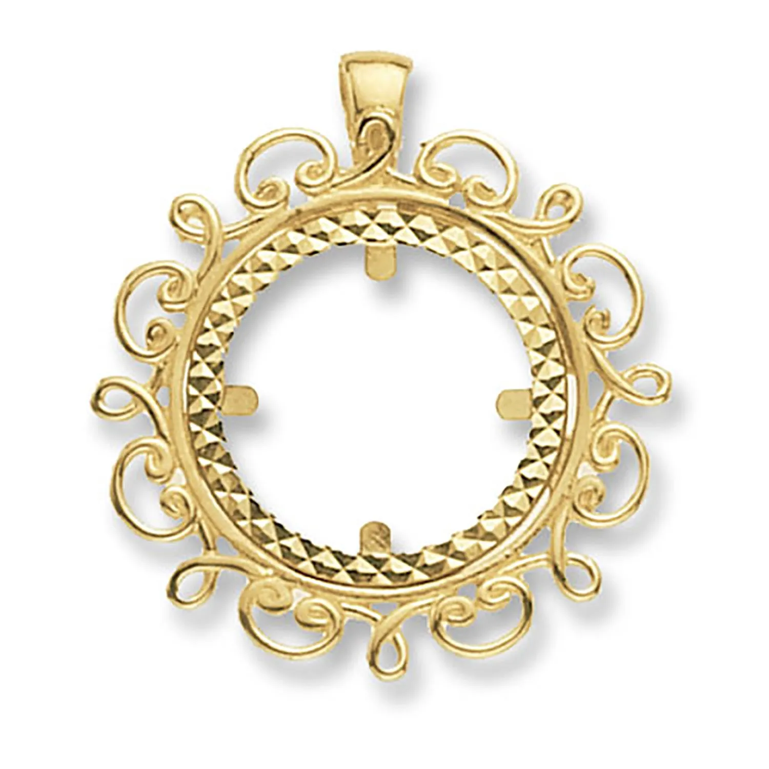 9CT GOLD FULL COIN MOUNT PENDANT