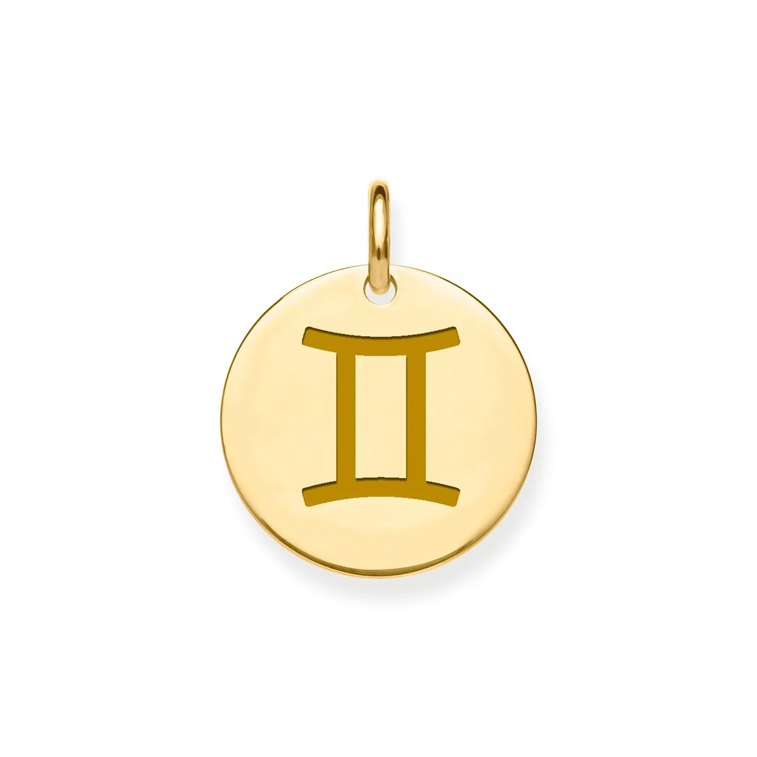 9CT GOLD GEMINI ZODIAC PENDANT