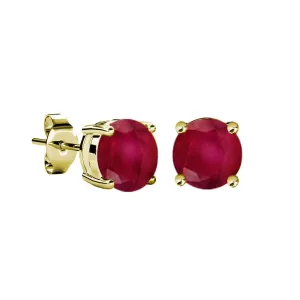 9ct Gold Ruby Stud Earrings