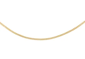 9ct yellow gold adjustable curb chain 273