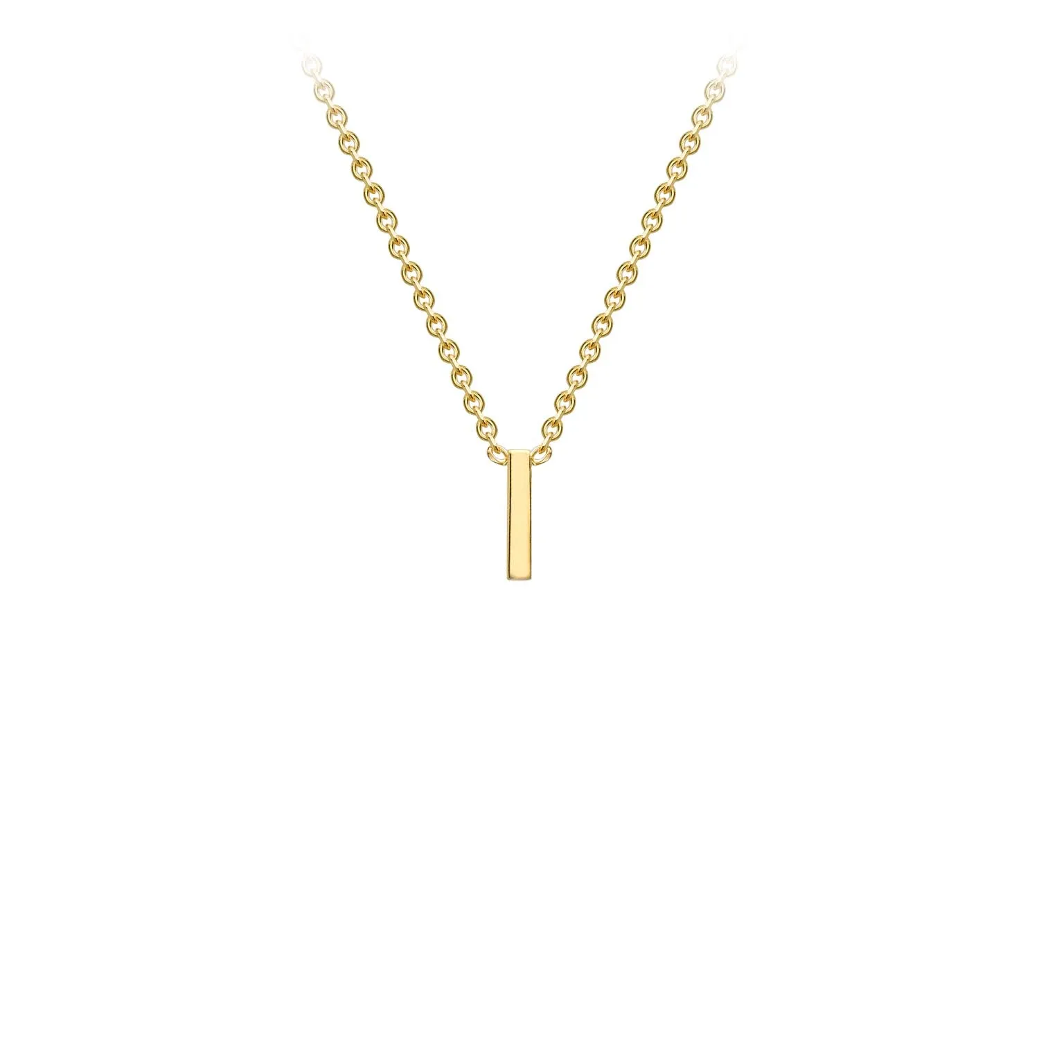 9K Gold 'I' Initial Necklace - 1.19.0158