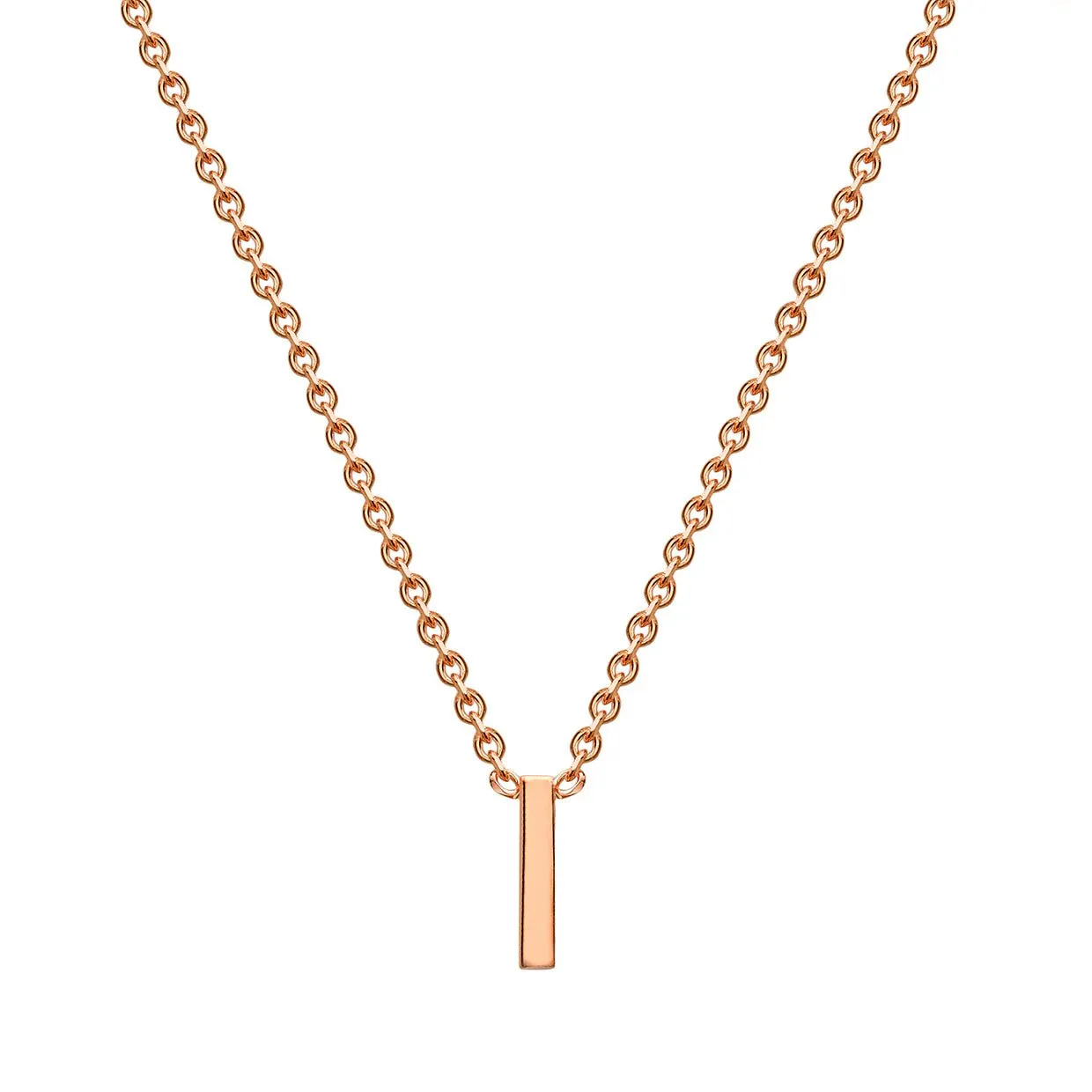 9K Gold 'I' Initial Necklace - 1.19.0158