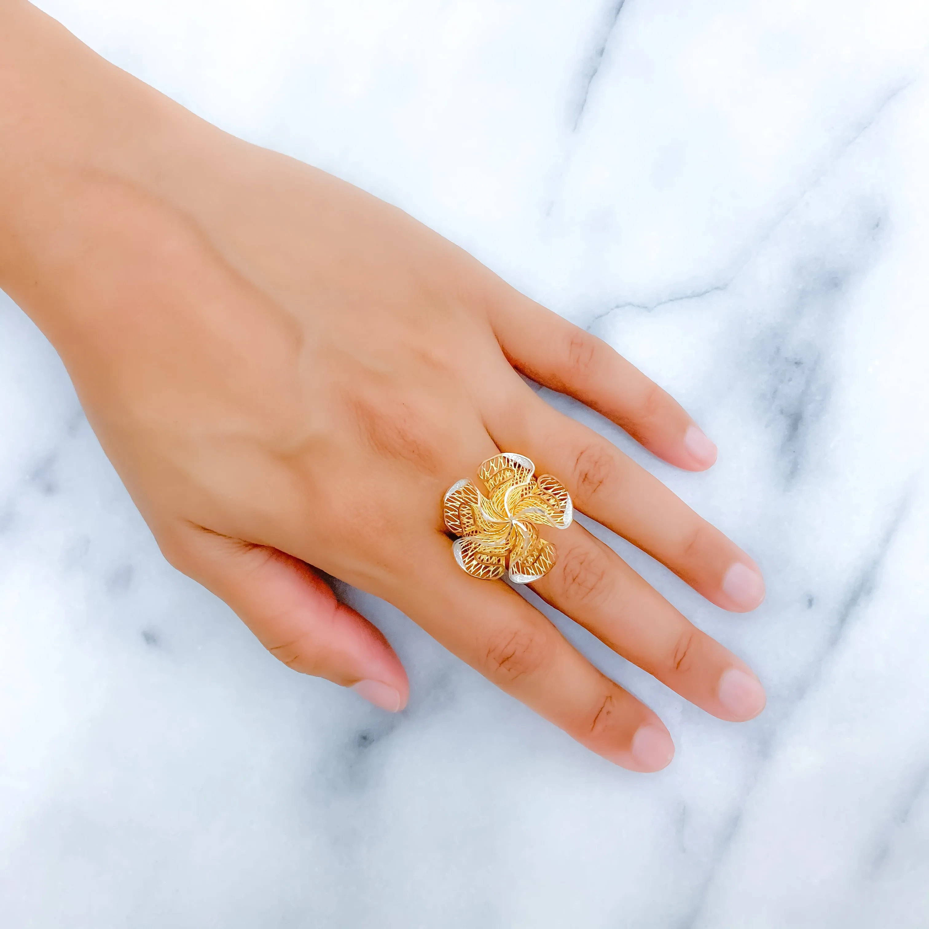 Abstract Floral Ring