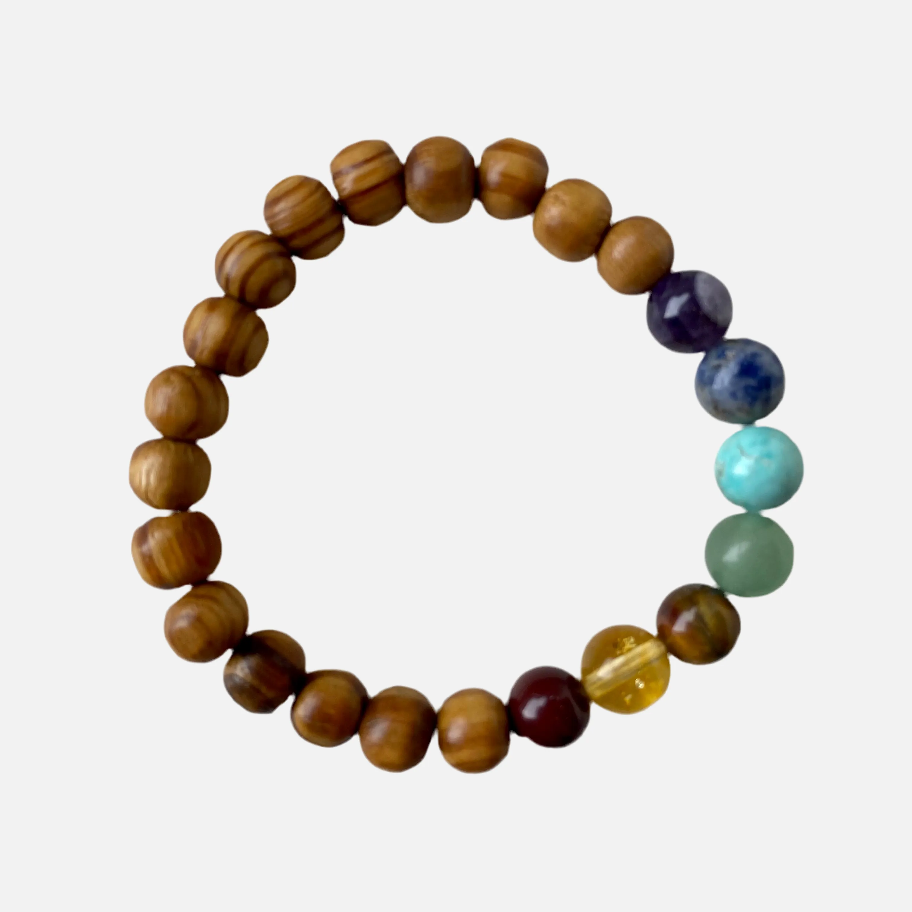 Adama Chakra Teak Wood Chakra Bracelet