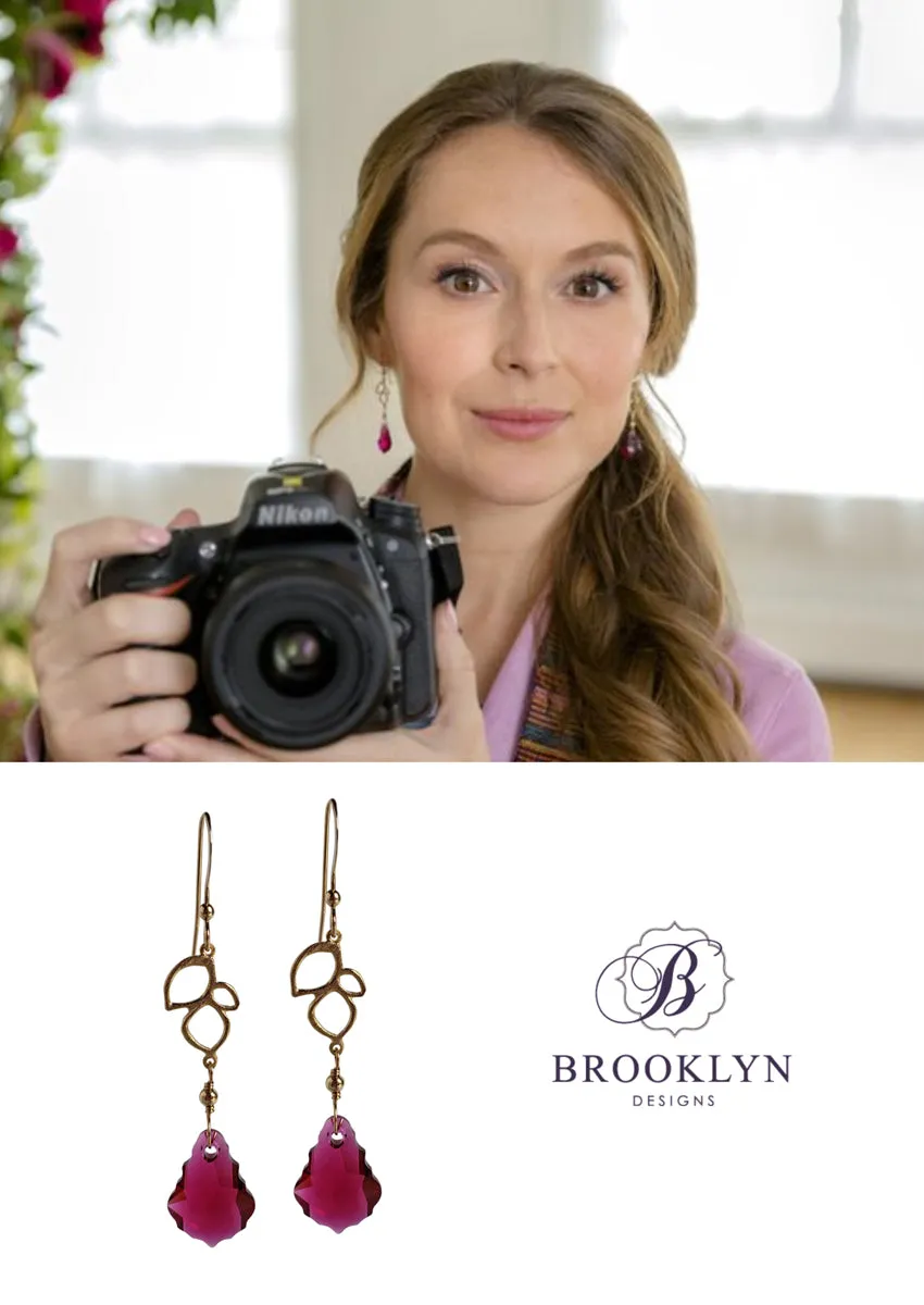 Allie Gold Earrings *As Seen On Picture Perfect Mysteries*