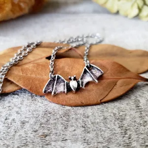 Amethyst Bat necklace