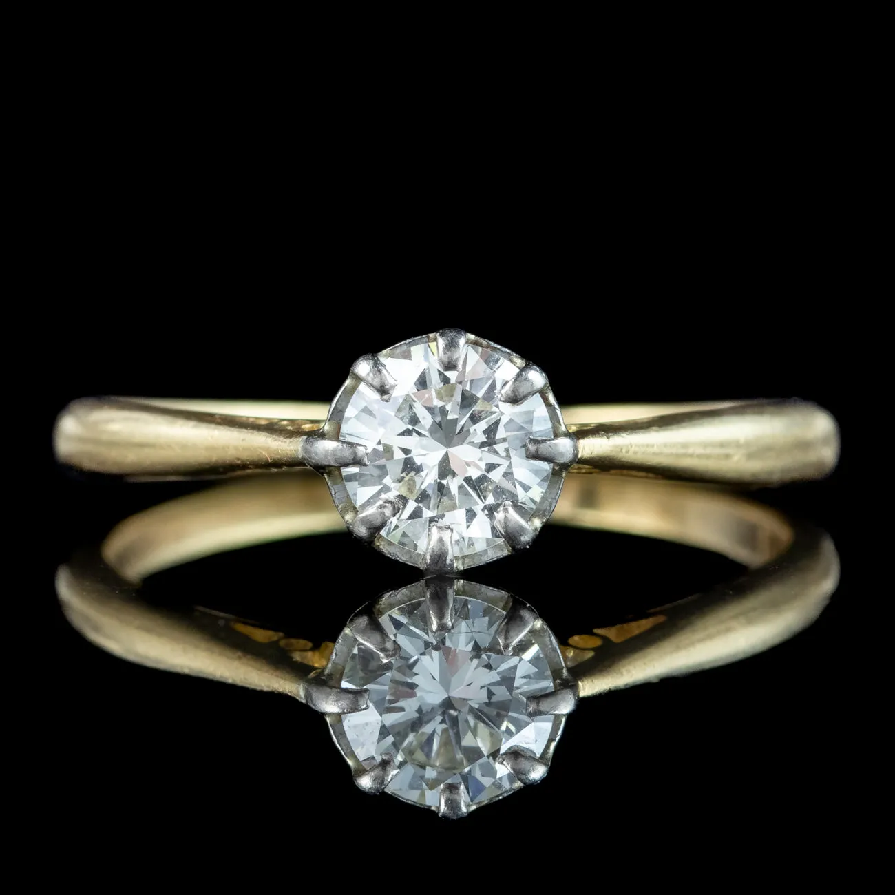 Antique Edwardian Diamond Solitaire Ring 0.70ct Diamond