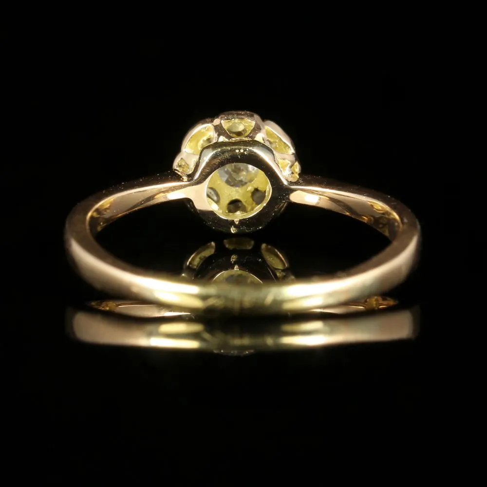 Antique Victorian Diamond Cluster Ring Engagement Ring Circa 1880