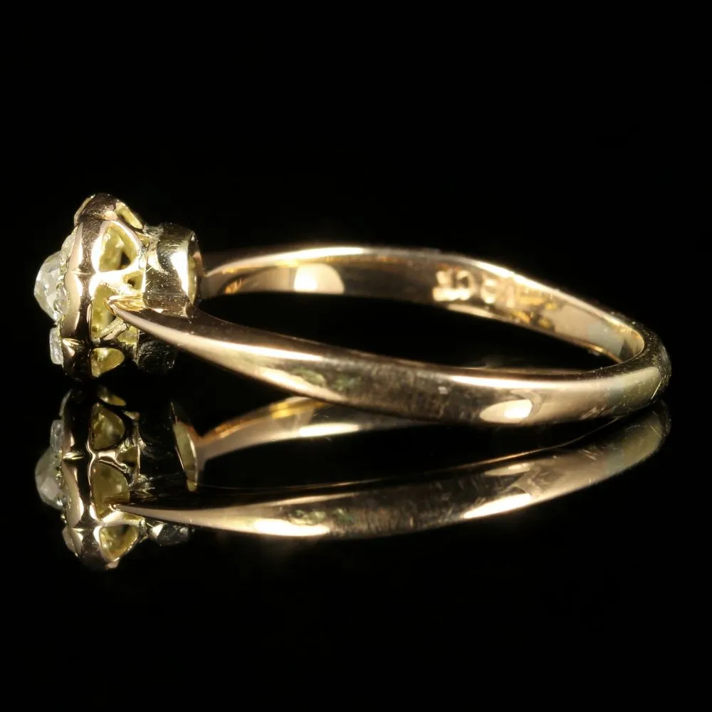 Antique Victorian Diamond Cluster Ring Engagement Ring Circa 1880