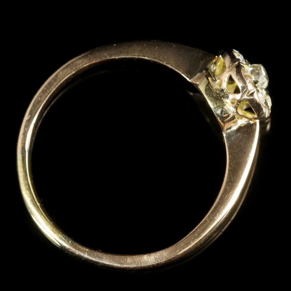 Antique Victorian Diamond Cluster Ring Engagement Ring Circa 1880