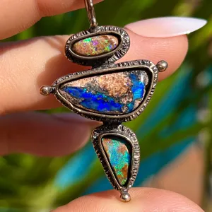 AVAILABLE PRE-ORDER- Boulder Opal Bronze Pendant