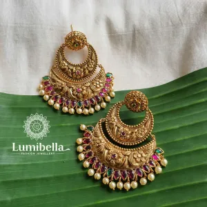 Big AD Chandbali Earrings