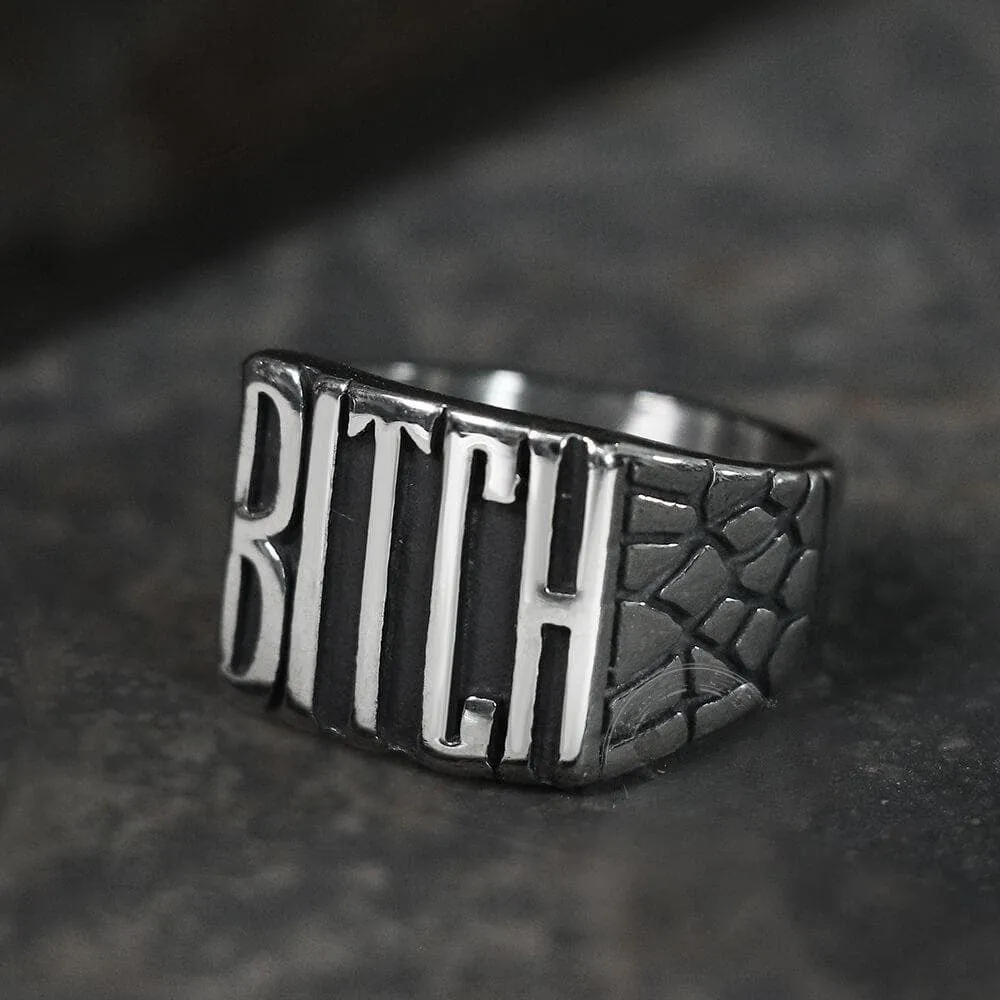 Bitch Letter Rings - 925 Sterling Silver Ring -  Savage Rings