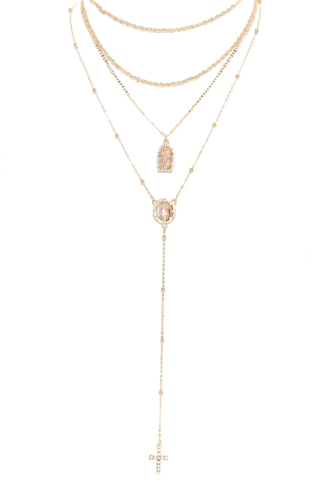 Blessed Life Layered Necklace - Gold