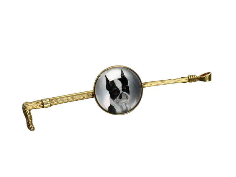 Boston Terrier Essex Crystal Brooch