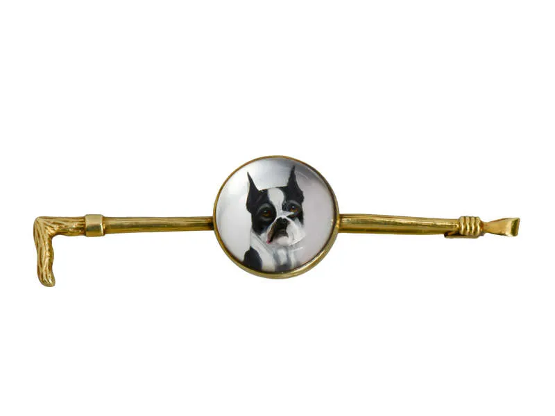 Boston Terrier Essex Crystal Brooch