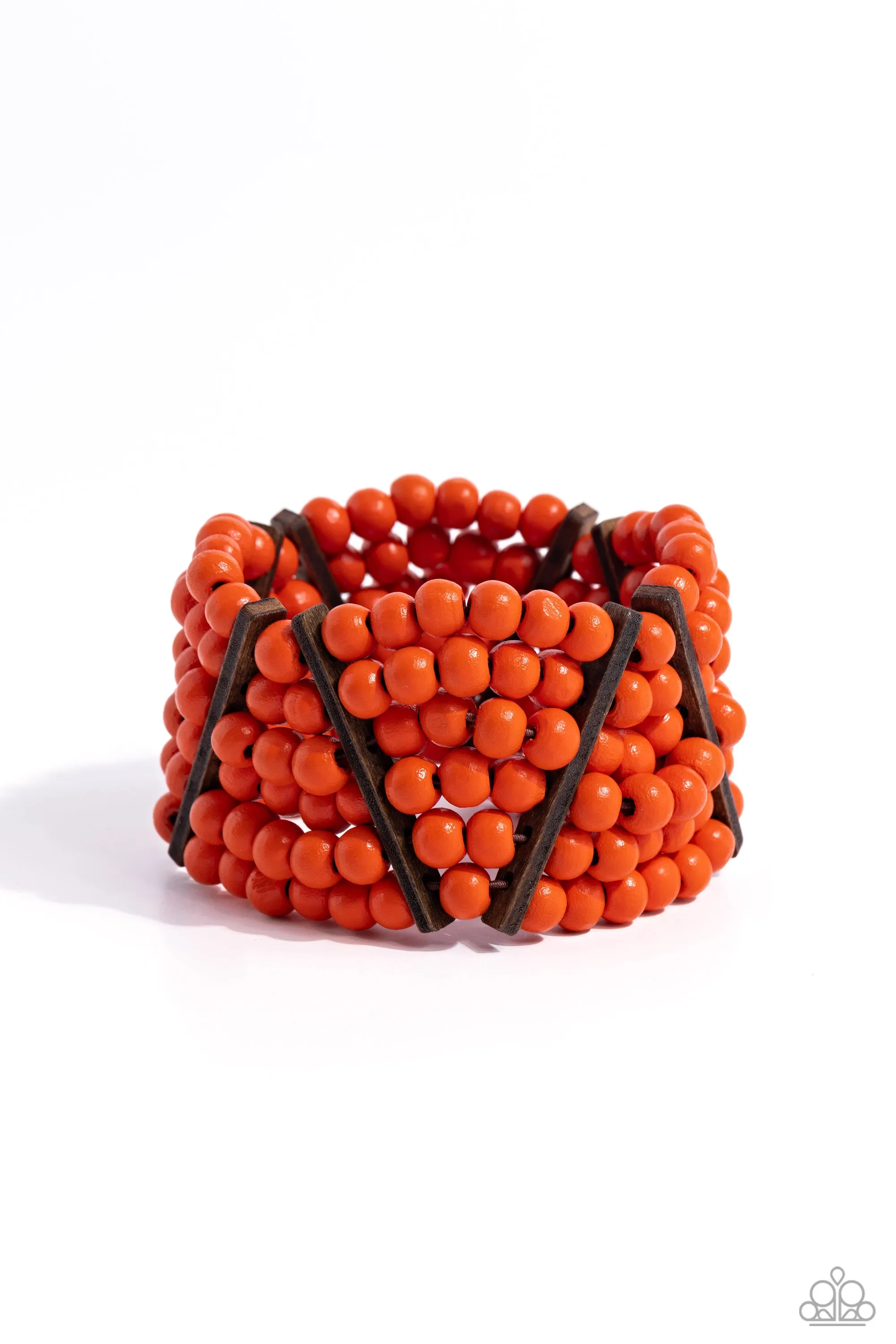 Bracelets Way Off TROPIC - Orange Wood B211