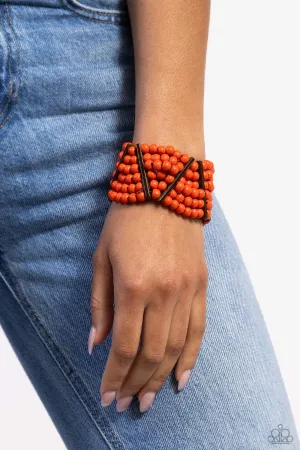 Bracelets Way Off TROPIC - Orange Wood B211