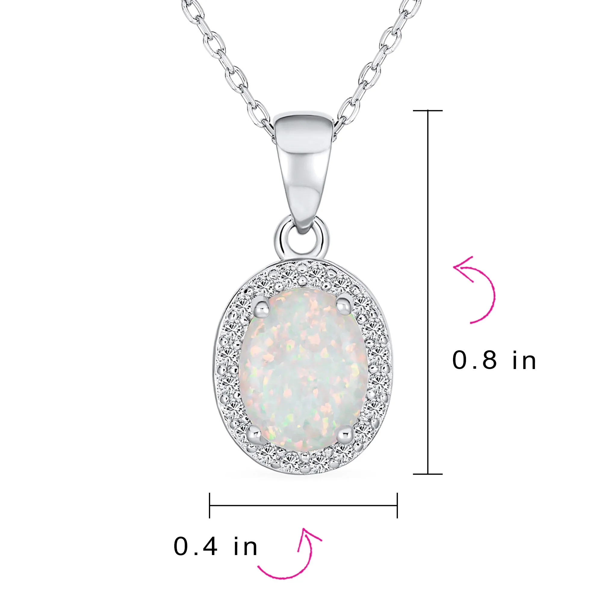 Bridal CZ Halo Solitaire Orange White Opal Ruby Teardrop Oval Pendant & Earrings