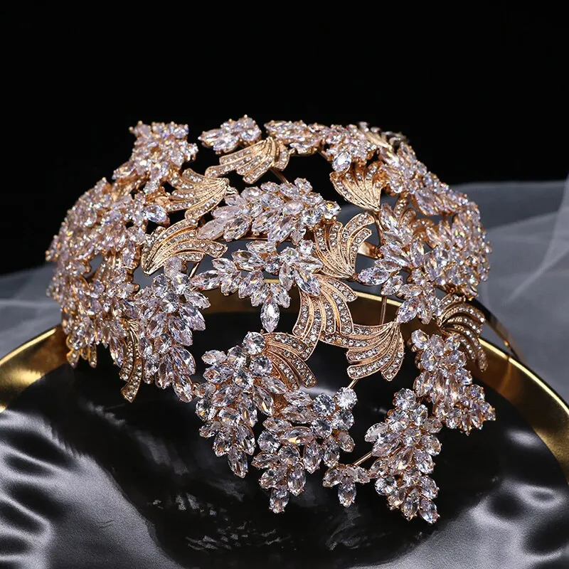 Bridal Hair Brooch Rhinestone HBR-002