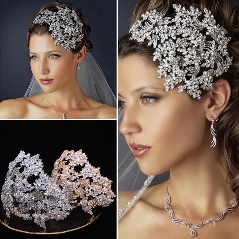 Bridal Hair Brooch Rhinestone HBR-002