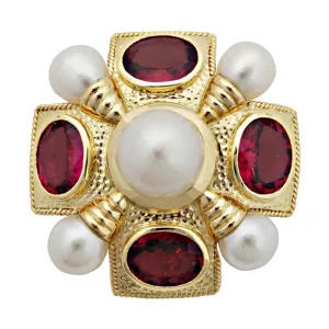 Brooch-Rubellite and Pearl  (1844A)