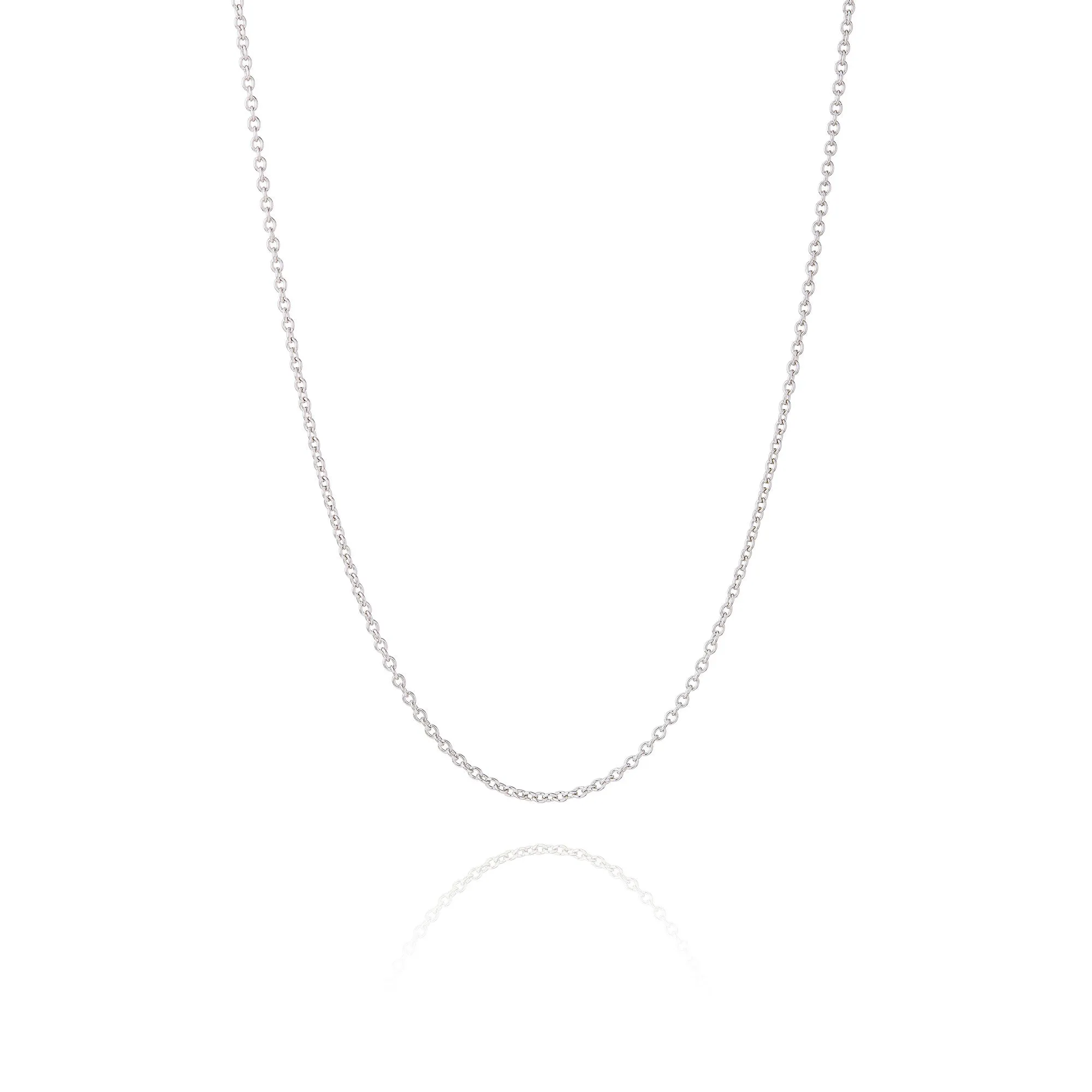 Cable Chain 18kt White Gold - 1.5mm wide