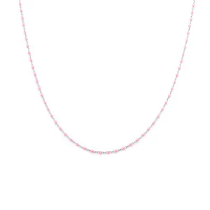 Candy Chain Necklace | Bubblegum & Silver