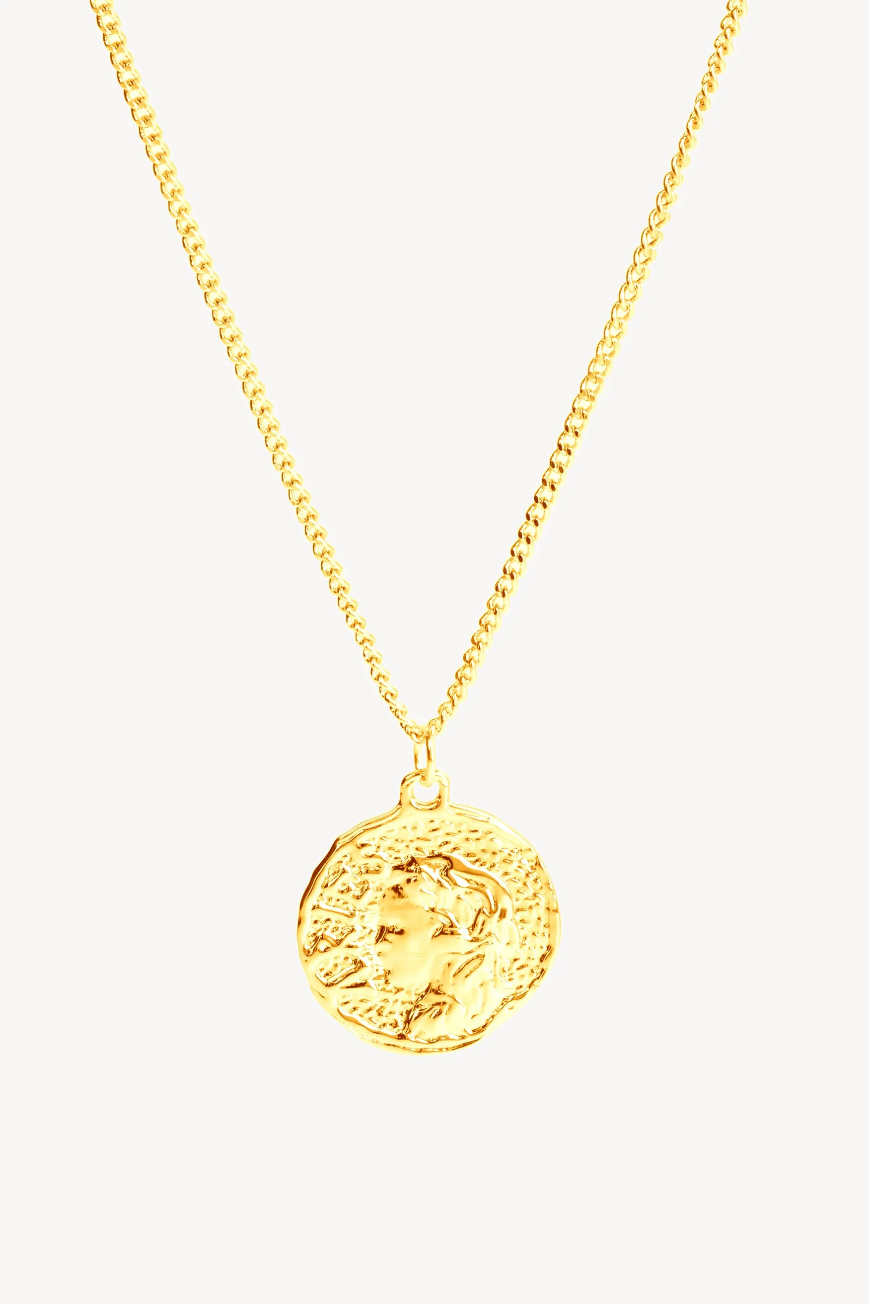 Chain Necklace With Roman Coin Pendant