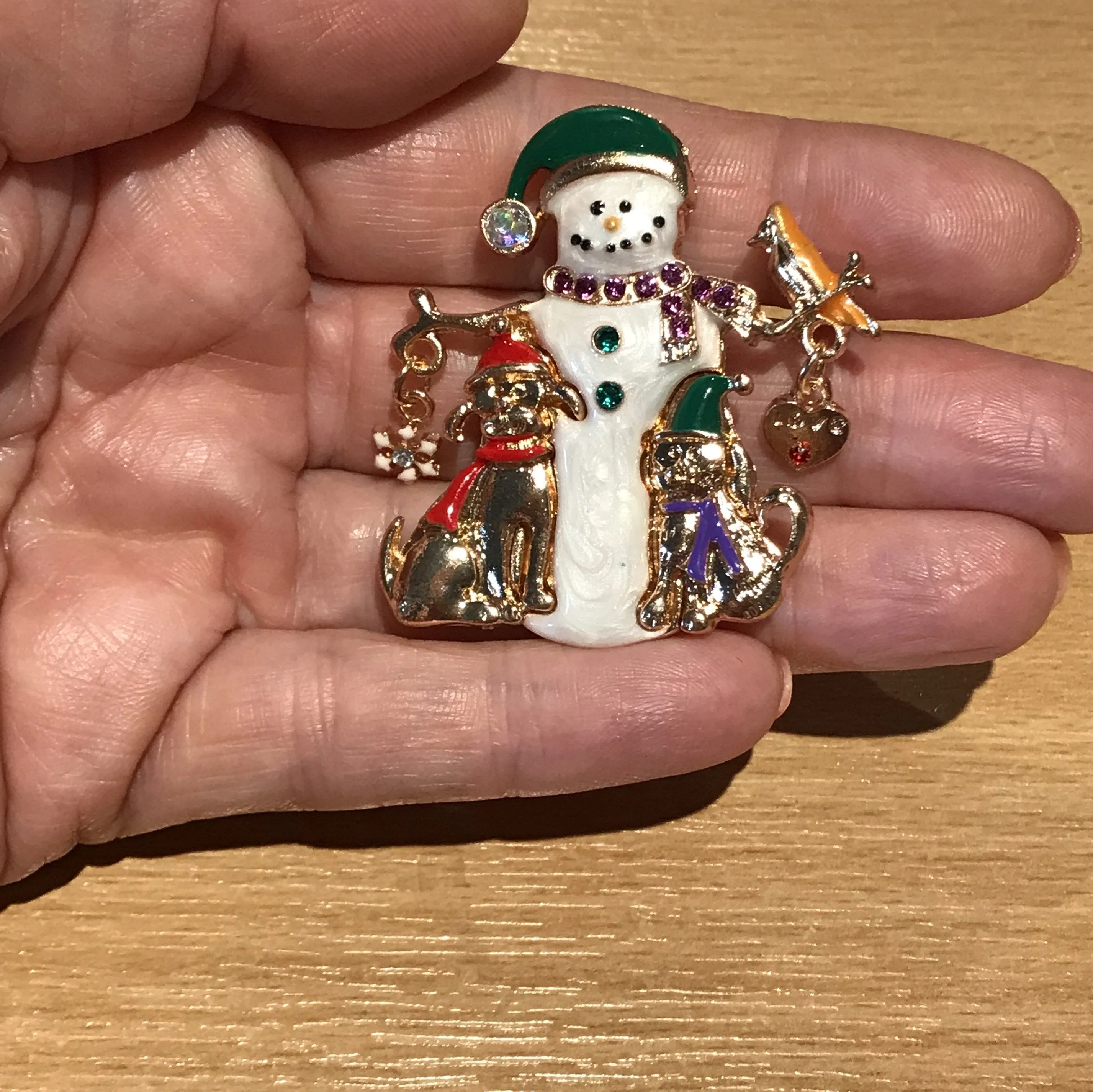 Chilly the Snowman Brooch