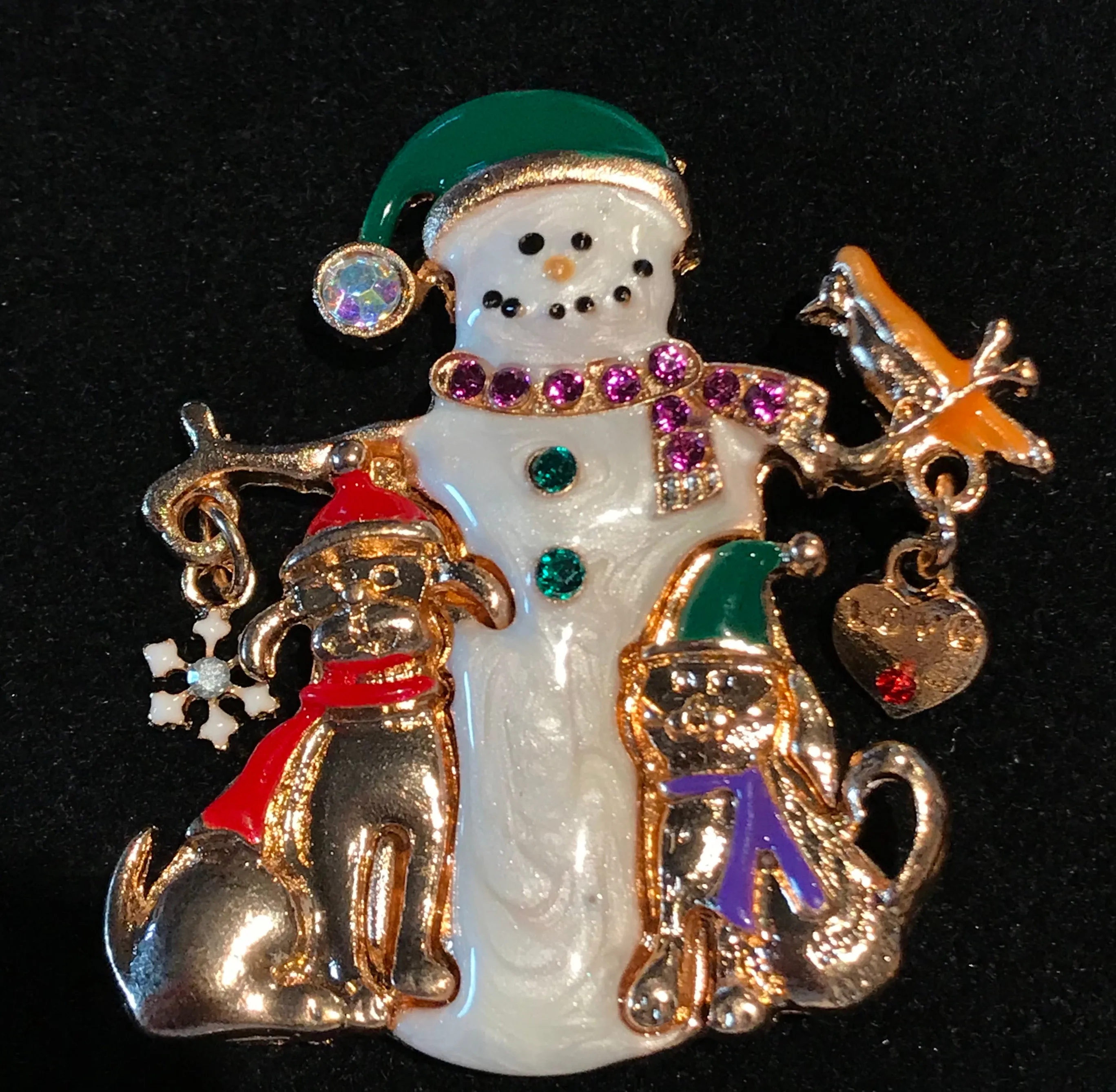 Chilly the Snowman Brooch