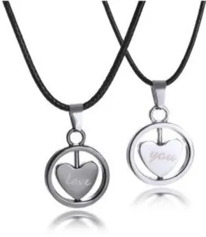 couples necklace: love you Case of 3