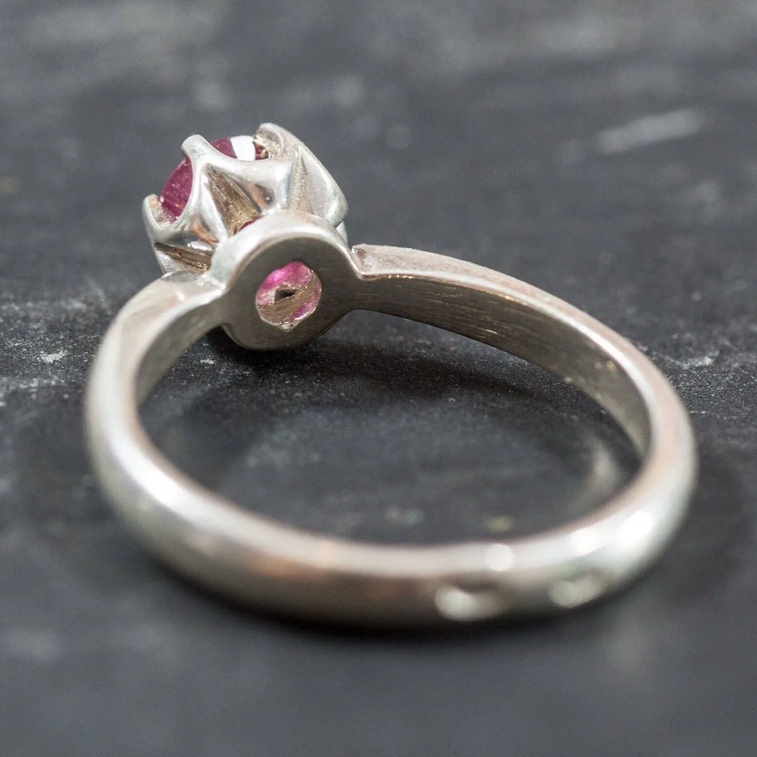 Dainty Ruby Ring - Red Promise Ring - July Birthstone Ring