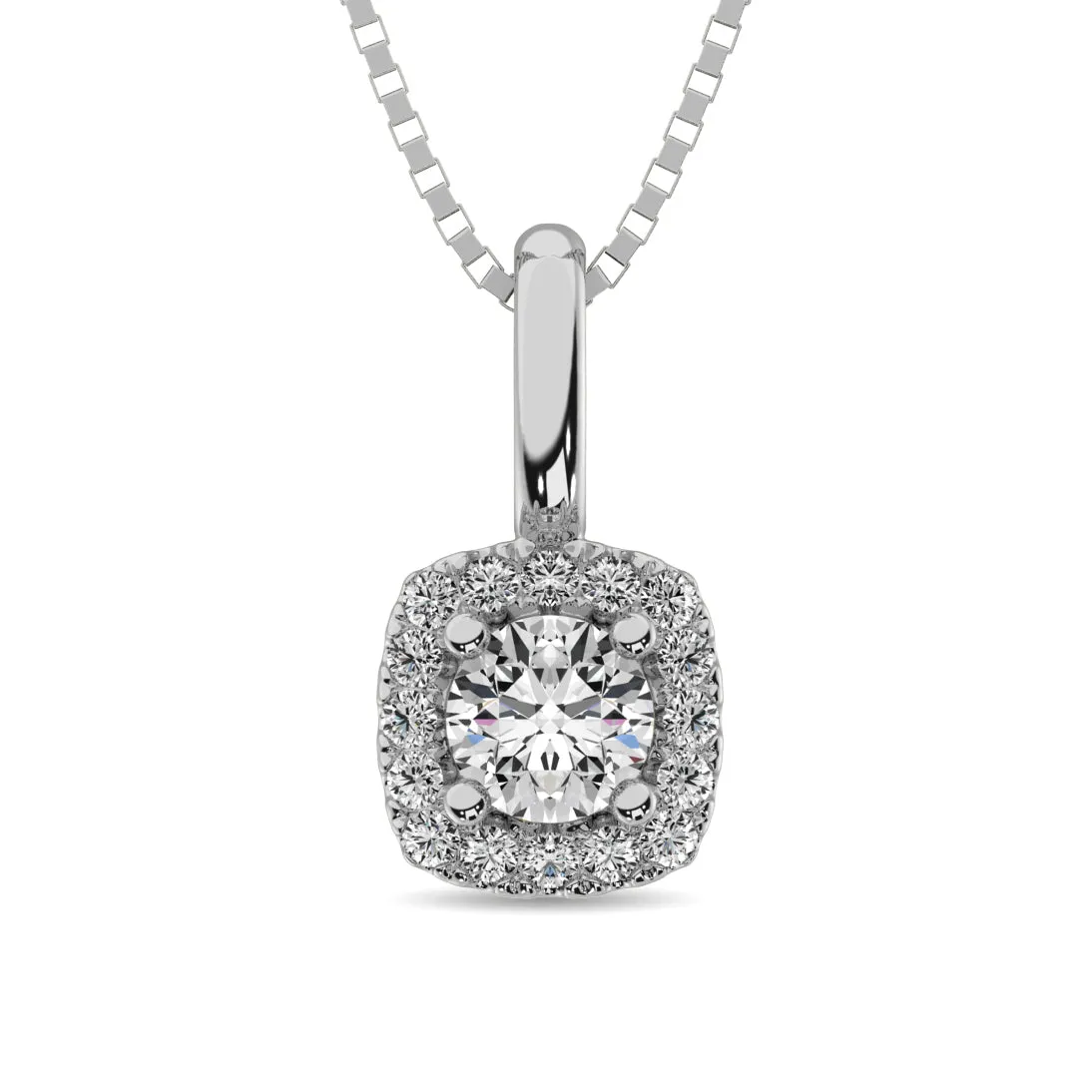 Diamond 1/5 ct tw Round Cut Fashion Pendant in 10K White Gold