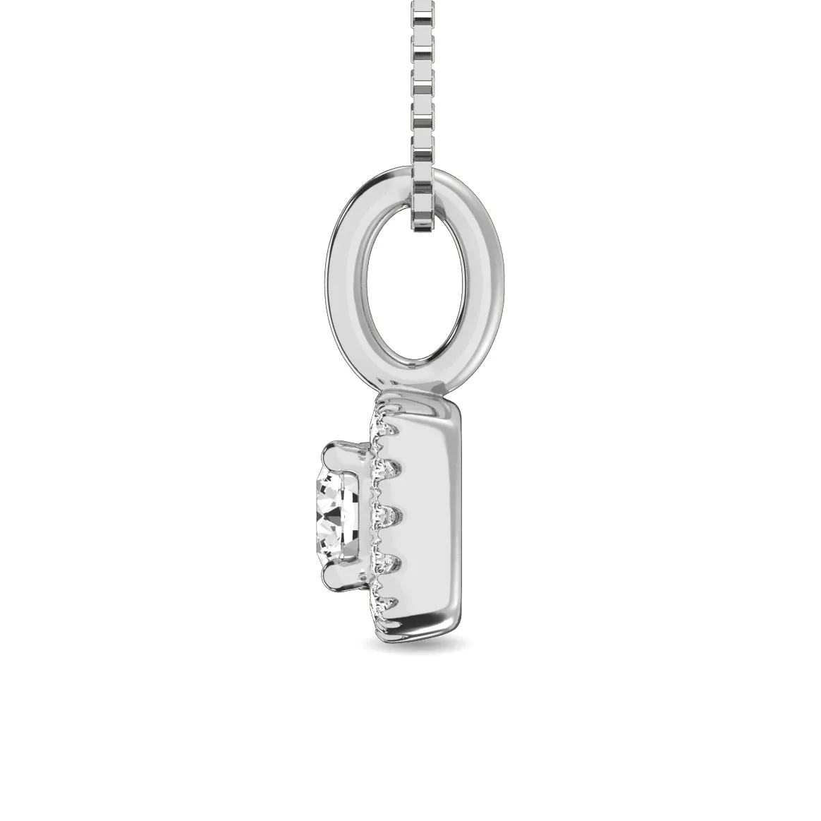 Diamond 1/5 ct tw Round Cut Fashion Pendant in 10K White Gold