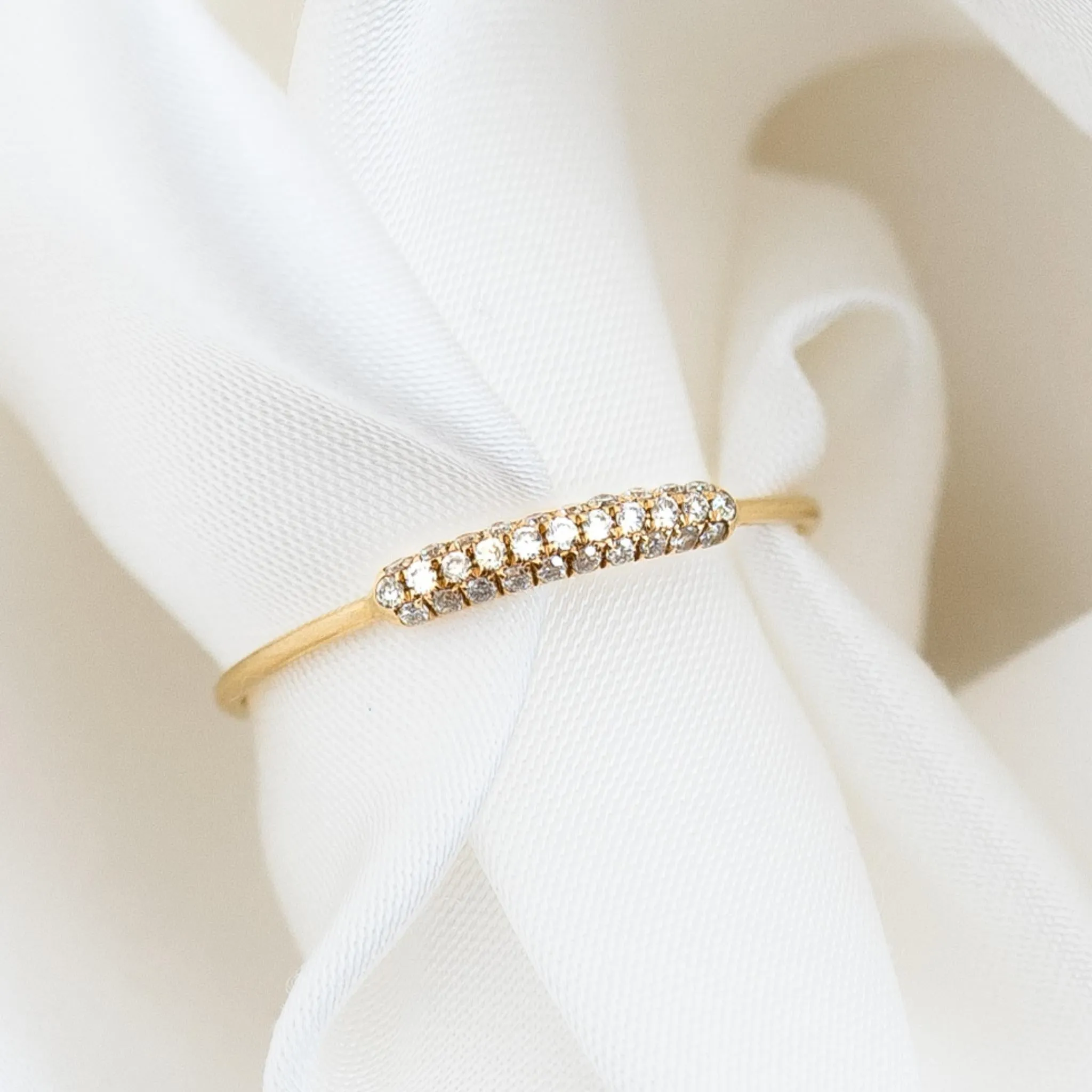 Diamond Pave Ring 14k Gold - Elena