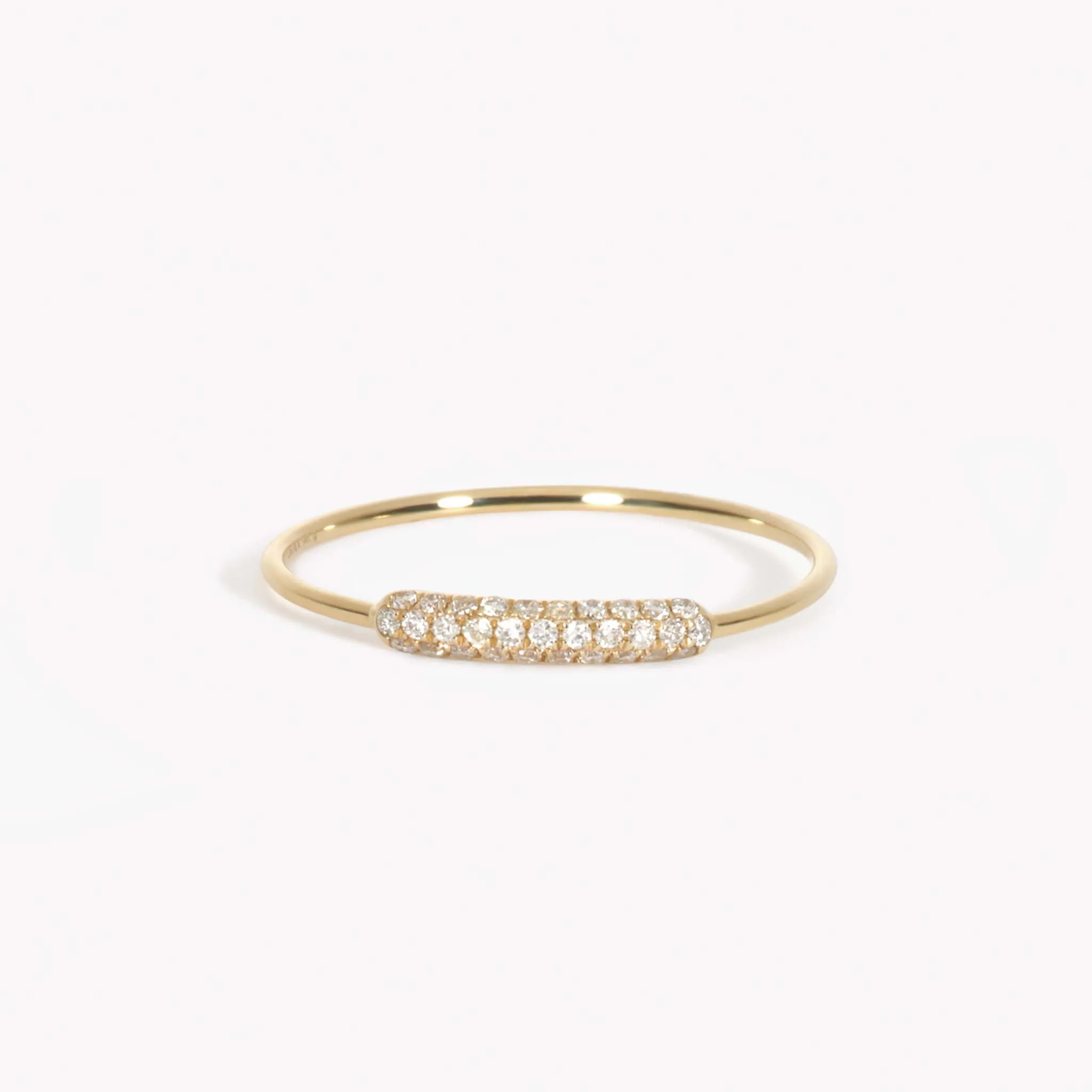 Diamond Pave Ring 14k Gold - Elena