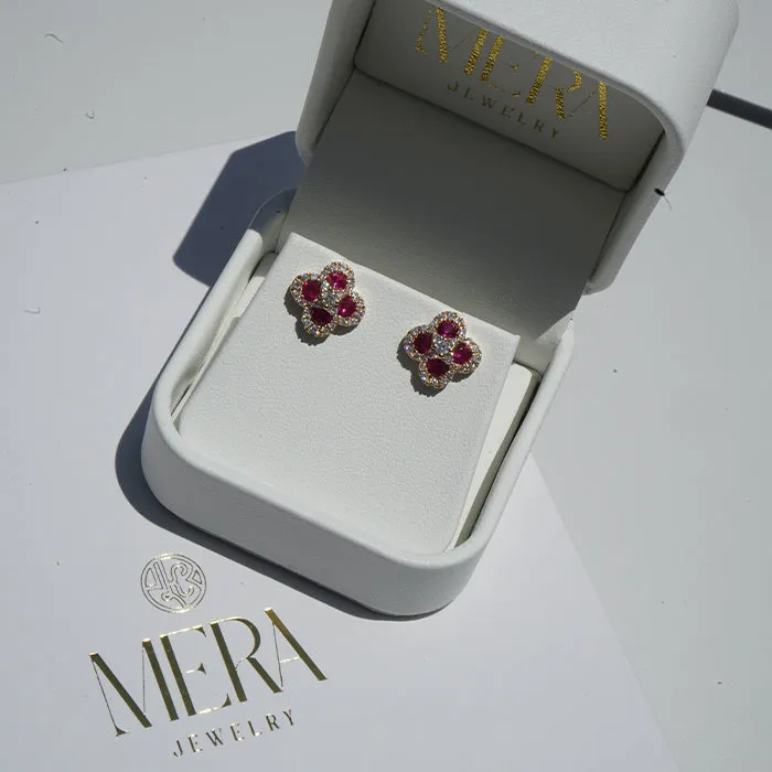 Diamonds in Ruby Bloom 14K Yellow Gold