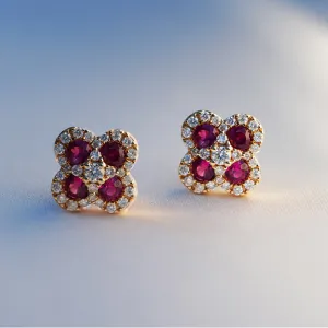 Diamonds in Ruby Bloom 14K Yellow Gold