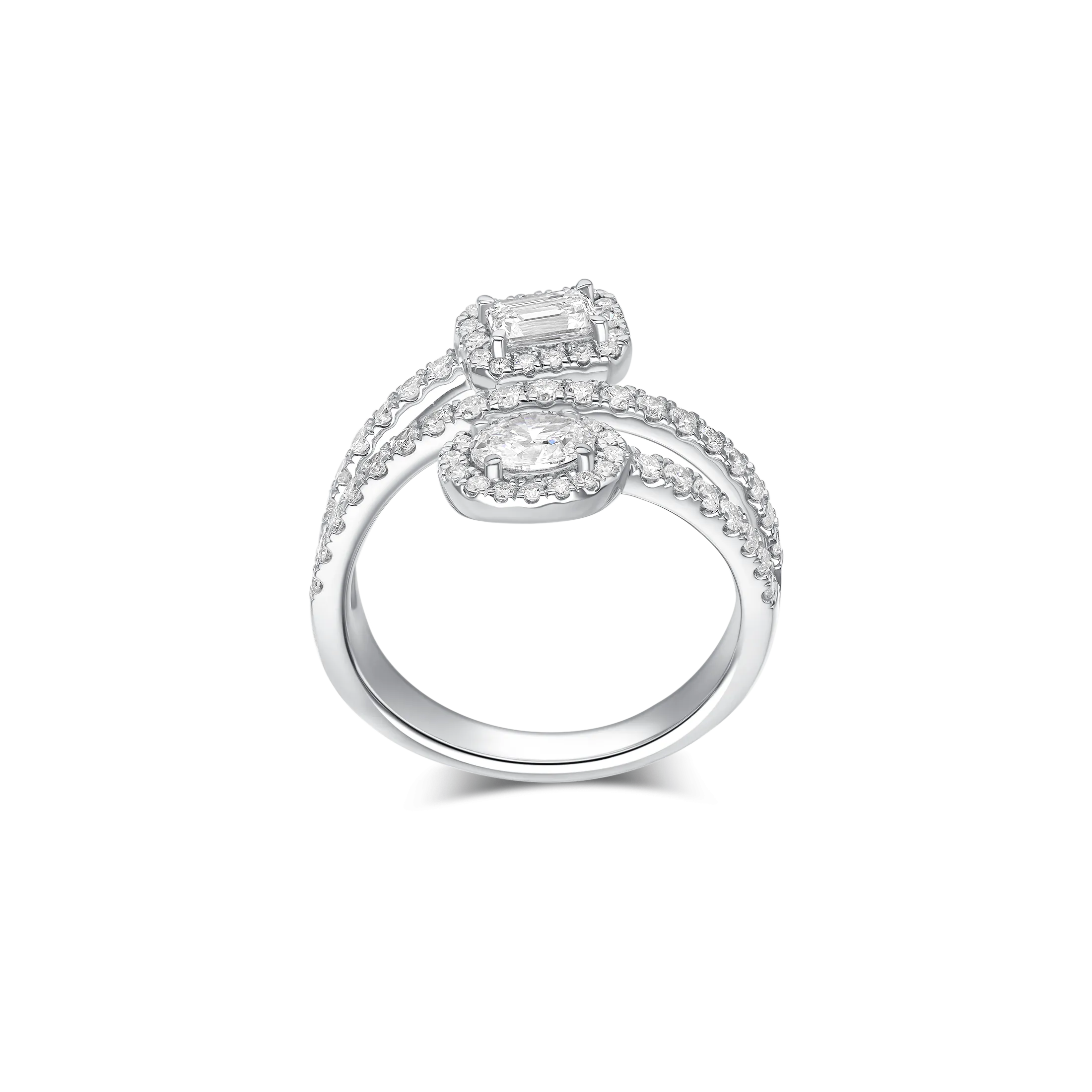 Dual elegance diamond ring