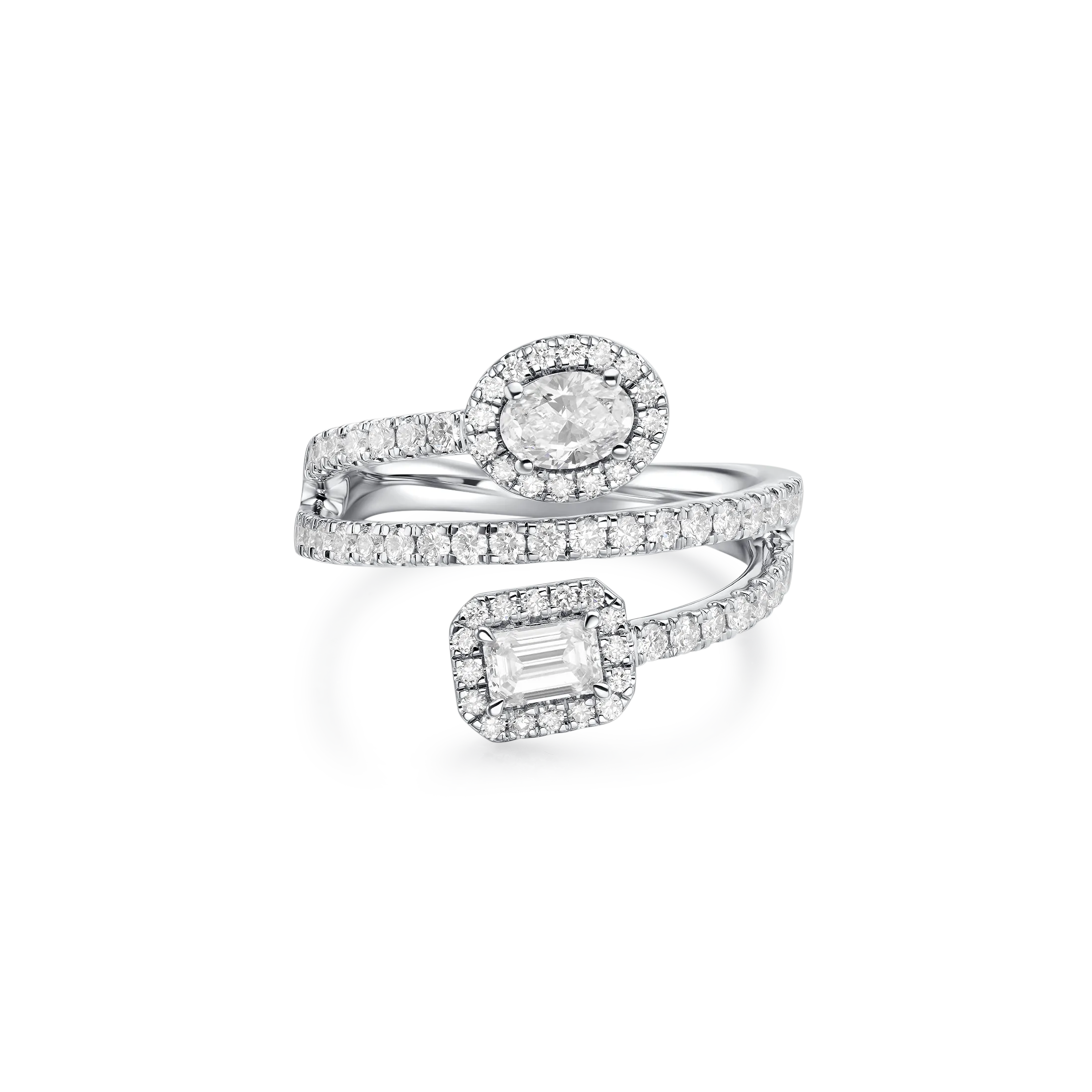 Dual elegance diamond ring